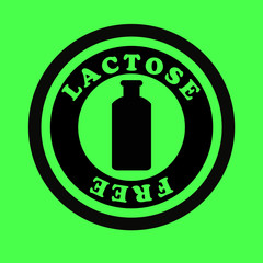 lactose free black logo vector design