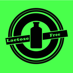 Lactose free black logo vector design