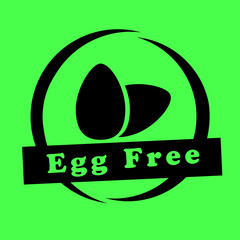 egg free black logo vector design