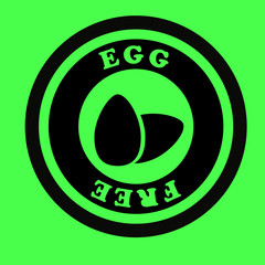 egg free green logo vector design