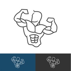 Fitness and Body Building Vector Illustration