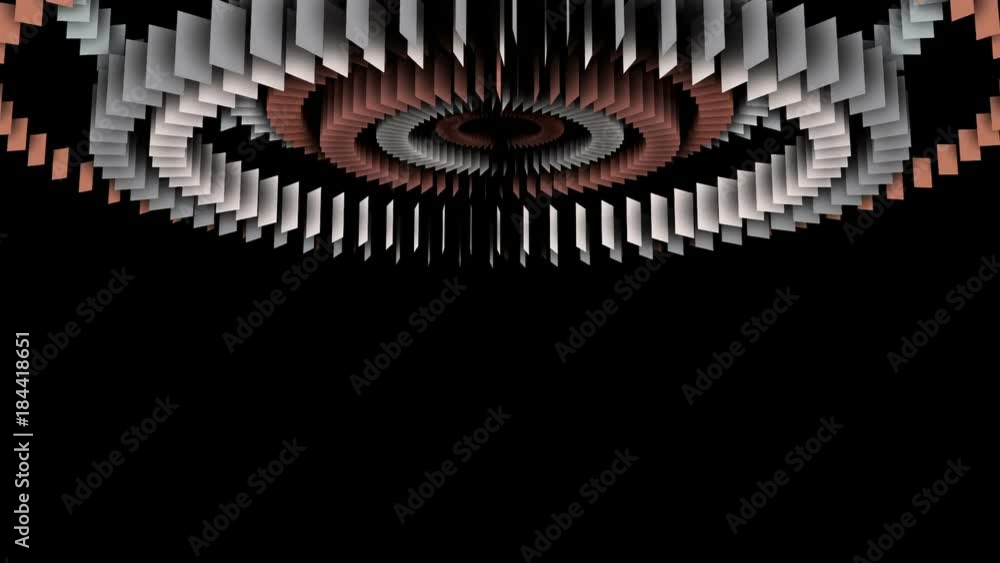Aufkleber expanding circles of squares at the top of the screen. place for text. abstract background.