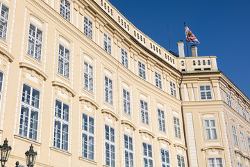 Fototapeta na wymiar Façade du palais Lobkowicz de Prague, Vieille ville (Stare Mesto), Prague, Bohême, République tchèque, Europe