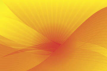 Yellow abstract background with sun ray light, vector