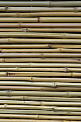 Oriental style curtain detail made of bamboo