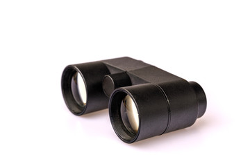 The binoculars isolated on white background.