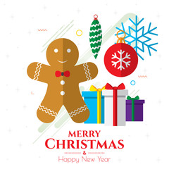 Christmas icons internet banner background.