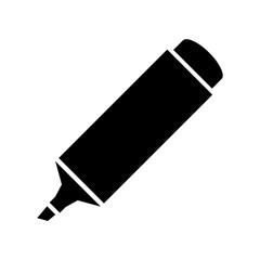 The marker icon Isolated on White Background. Highlighter symbol. Flat Vector illustration