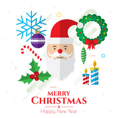 Christmas icons internet banner background.