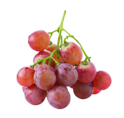 Ripe red grape isolated on white background