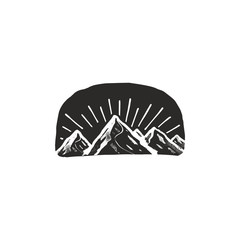 mountain symbol badge