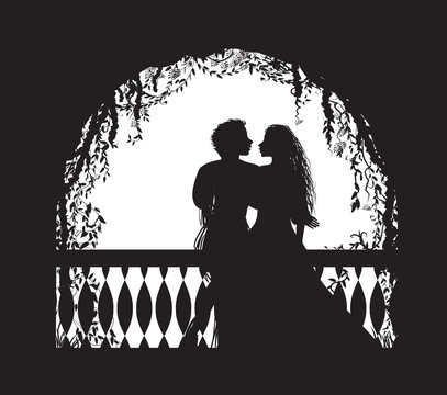 Shakespeare S Play Romeo And Juliet On Balcony, Romantic Date, Silhouette, Love Story,