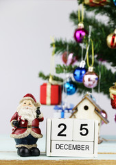 25 December calendar Christmas holidays composition