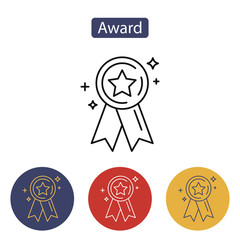 Vector award icon. Medal, achievement concepts.