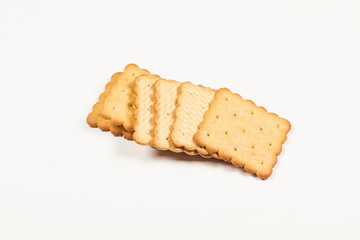 Cookies pretzels on a white background