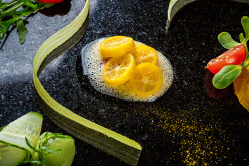 Abstract gastronomy vanguard concept molecular cuisine background