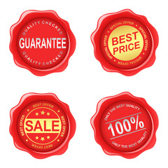 Old wax stamp Realistic,vector illustration