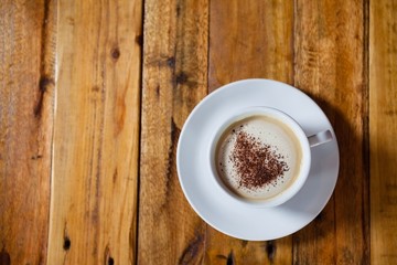 Close up of coffee cup