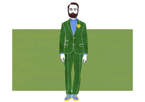 Fashion dandy in green