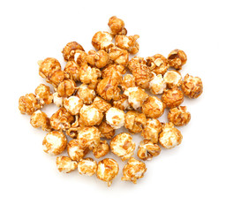 Popcorn isolated on the white background