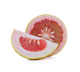 pomelo slice isolate on white background