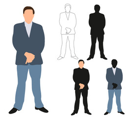  isolated silhouette man standing