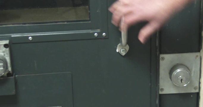 Jail Door Closes And Latches
