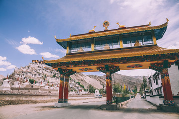 Fototapeta premium Friendship Gate and cityscape in Leh, Indian Himalayas
