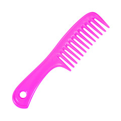 Hair comb colorful isolated on white background