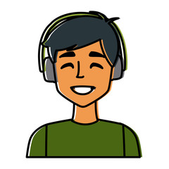 Young man with earmuffs