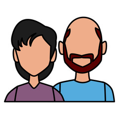 Couple avatar cartoon