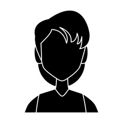 Young woman faceless