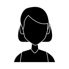 Young woman faceless