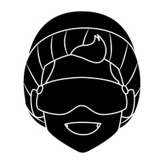 Man with winter googles