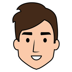 young man head avatar character