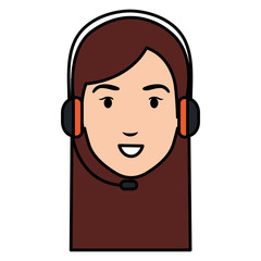 call center agent head avatar character