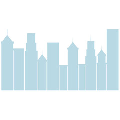 cityscape buildings isolated icon