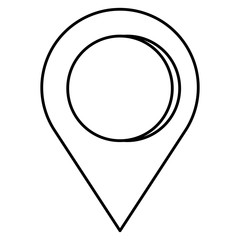 pointer location pin isolated icon