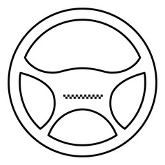 steering wheel isolated icon