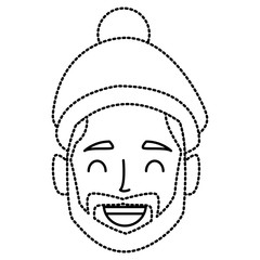 Young man with winter hat