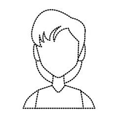 Young woman faceless