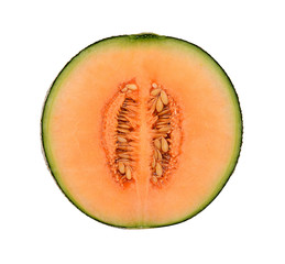 cantaloupe melon isolated on white background