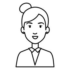 beautiful and young woman character vector illustration design