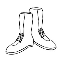 Winter boots isolated