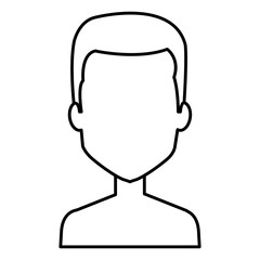 young man shirtless avatar character vector illustration design