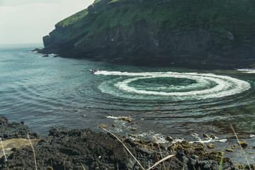 A beautiful island shaped like a cow