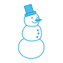 Snowman winter cartoon icon vector illustration graphic design