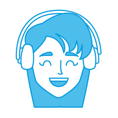 Young woman with earmuffs icon vector illustration graphic design