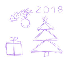 Symbols of Christmas and New Year