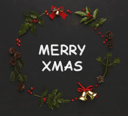 Merry xmas greeting, decoration background